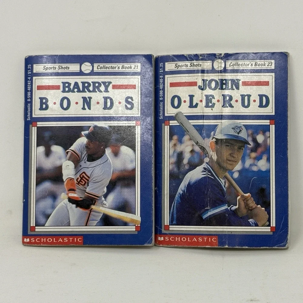 Scholastic Sports Shots Lot Of 2 Books - Barry Bonds & John Olerud